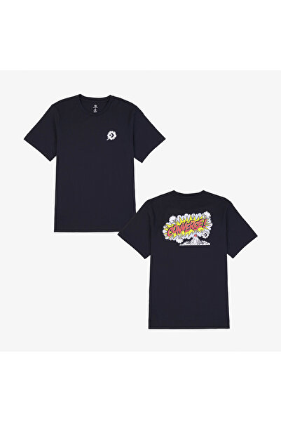 Converse Classic Erkek Grafik Baskılı Siyah T-Shirt