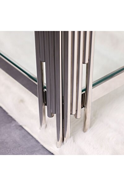 Danube Home Naill End Table L55xW55xH55cm - Stainless Steel