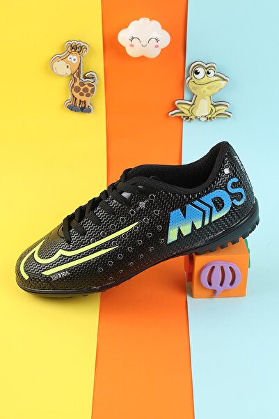 Moda Lime Erkek Kız Çocuk Profesyonel Çim Halı Saha Kolay Giyilebilen Kauçuk Taban Futbol Ayakkabısı