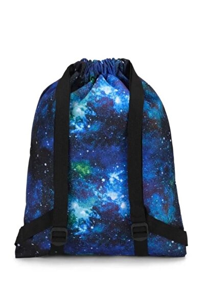 Jansport Σακίδιο πλάτης JanSport με μπλε τυπωμένο σχέδιο και κορδόνι περίσφιξης