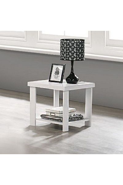 Danube Home Cenon End Table  L50xW50xH47.5cm - White