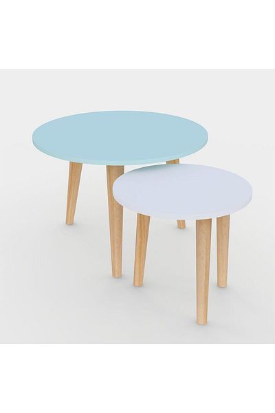 Danube Home Vito Coffee Table Set of 2  L60xW60xH42cm - White