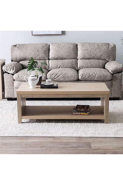Danube Home Verano Coffee Table  L120xW49.5xH44.5cm - White Oak