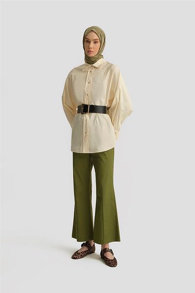 Armine Green Flare Pants 25Y2800