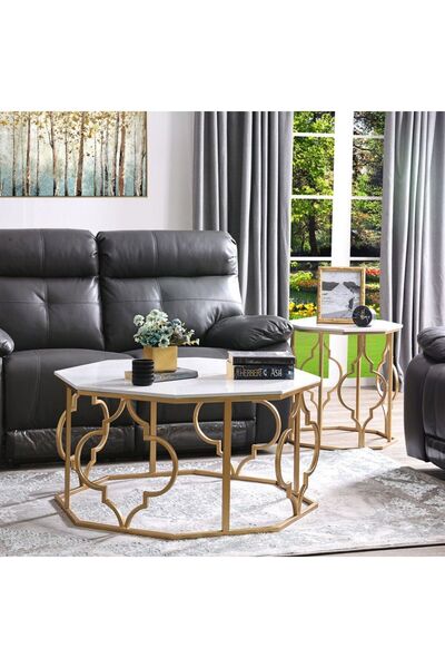 Danube Home Esperanza Coffee Table  L103xW103xH51cm - Golden