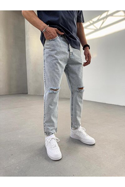 butik'O Diz yırtık desenli boyfriend jean