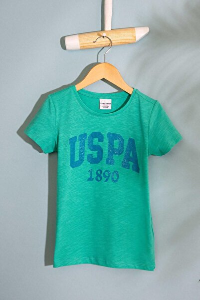 U.S. Polo Assn. تي شيرت بالنعناع للأطفال
