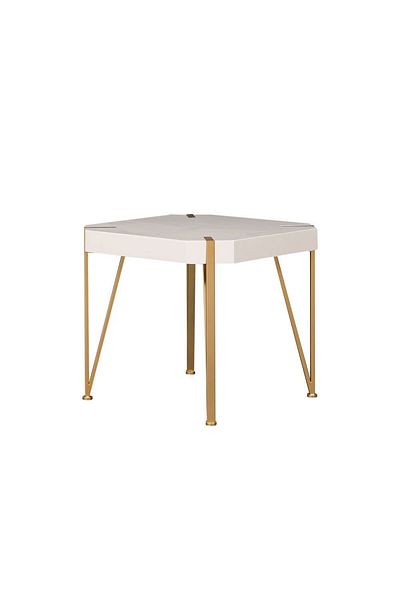 Danube Home Elvie End Table L60xW60xH54cm - White
