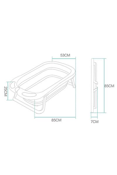 sharpdo Extra Large Baby Universal Folding Bathtub, Reclining Bath Bucket, Bath Bed and Smart Thermometer