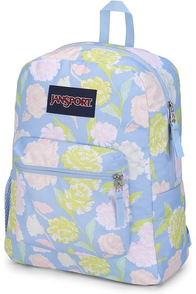 Jansport Blue Backpack with Flowers JanSport Cross Town Autumn Tapestry Hydrangea