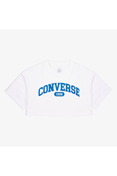 Converse Sporty Cropped Kadın Beyaz T-Shirt