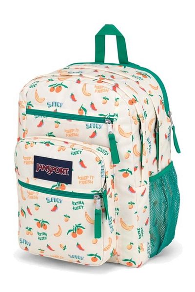 Jansport Children's pink and green backpack JanSport Big Student Five a Day Cream