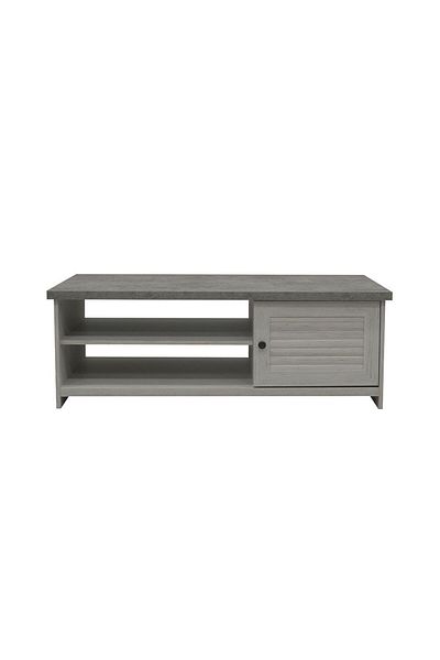 Danube Home Zenith Coffee Table W/1Door L121xW60xH43.5cm - White Oak+Cement