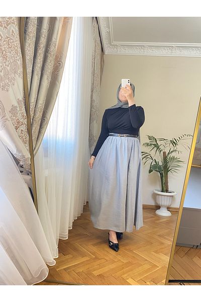 La MatildaLingerie Premium Elastic Grey Tensll Skirt with Pockets