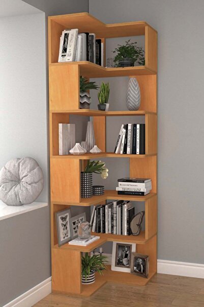 Woodesk Pino, Ahşap, Köşe Kitaplık, 192x55 cm, 4 Renk Seçeneği