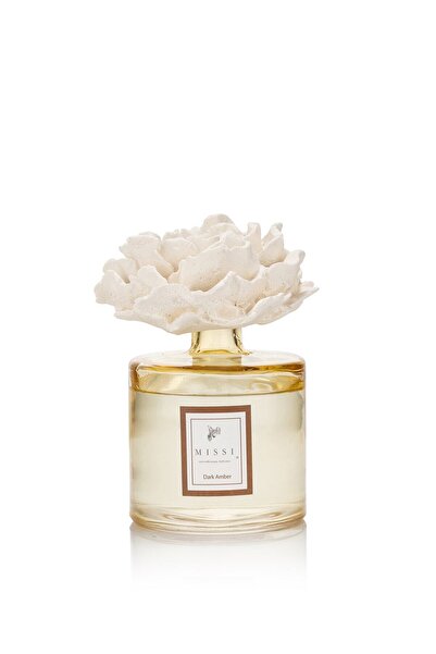 Missi 500 ml Amber Silindir Şişe Dark Amber Kokulu Gül Taşlı Oda Kokusu