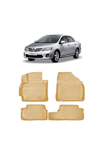 Rizline Toyota Corolla Uyumlu2006-2012 Bej 3d Havuzlu Paspas