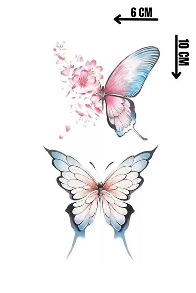 Barly Geçici Kelebek Figürlü Mini Dövme Tattoo