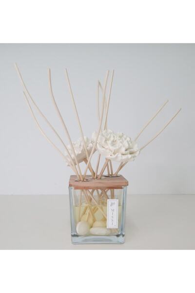 Missi 250 Cc Dekorlu Masif Ahşap Kapaklı Dark Amber Oda Kokusu