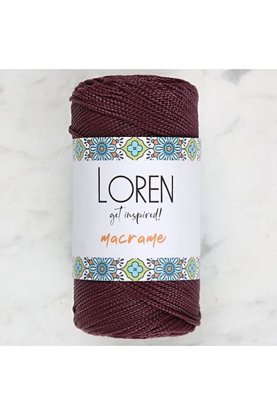 ShopZum Loren Macrame Dark Burgundy Hand Knitting Lanyard - Rm115