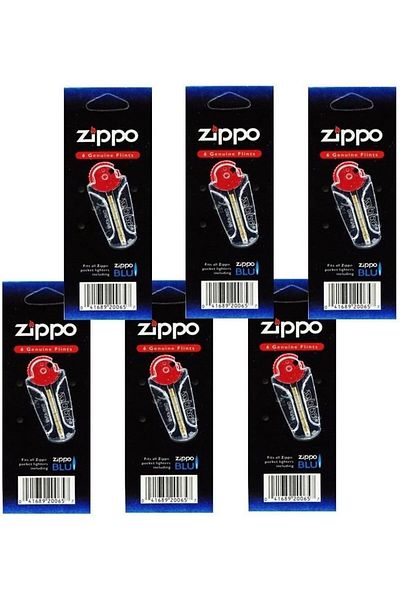 Zippo Lighter 6 Flint Card (Total 36 Flints), Black (1FLT-Z)