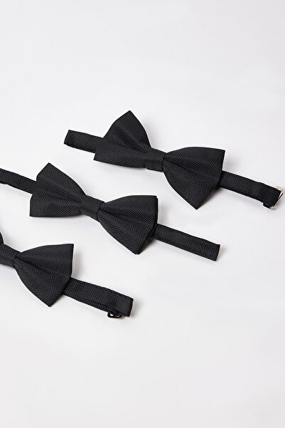 Tudors Pack of 3 Dobby Black Men's Bow Ties