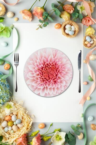 Saban Bol de prezentare din sticlă cu model - American Service Plată Crizante...