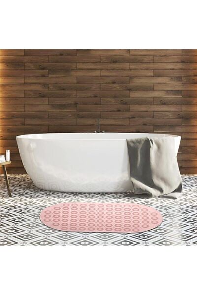 ALBBEK Massage Bath Math Non-Slip Pink Color Massage Model Bath Mat A-142