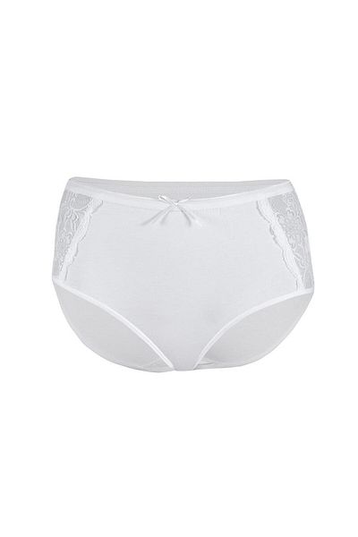 YILDIZ Ψηλόμεσο εσώρουχο 6 τεμαχίων Star Lycra Lace White 3795