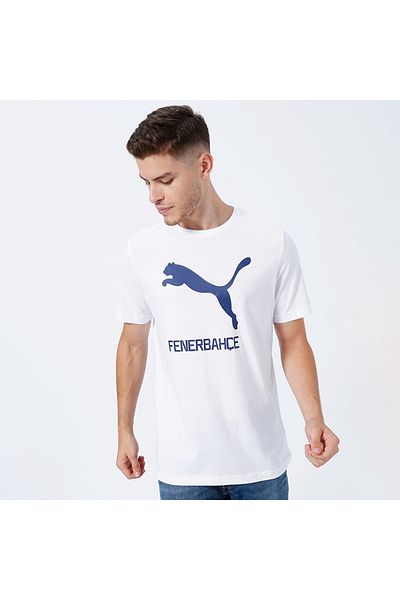 Puma Λευκό ανδρικό μπλουζάκι Fenerbahçe ( 773136 -02)
