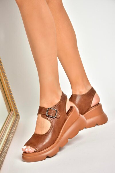 Fox Shoes U312252209 Tan debeo đon ženski Sandale