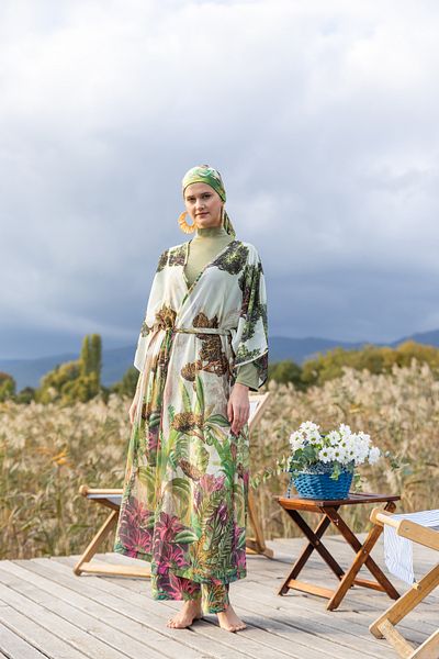 ALFASA Μαγιό Hijab με σχέδια Flora