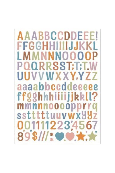 The Cloudish Shop 150+ Pcs Label Sticker - Alphabet Number Colorful Waterproof (School, Laptop, Cup)