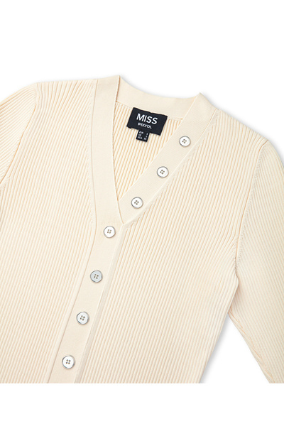 MISS IPEKYOL Ecrufarbener Strickpullover für Damen - IW 6240050039