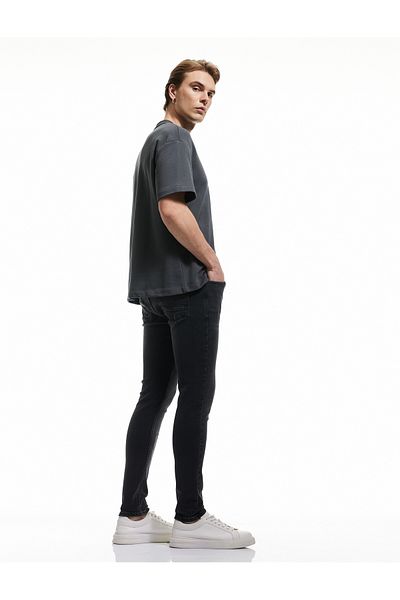 Koton Super Skinny Jeans mit normaler Taille – Justin Jean