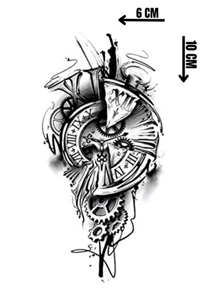 Barly Geçici Pusula Figürlü Mini Dövme Tattoo