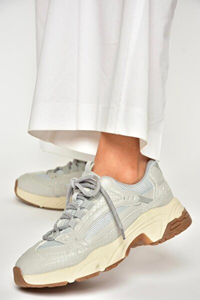 Fox Shoes U312414209 Сірі кросівки на товстій підошві