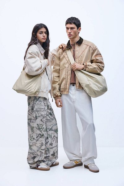 Pull & Bear Nylon cross maxi shopper bag