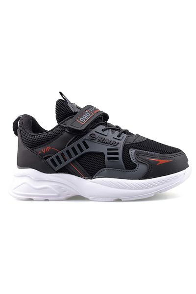 Let's Go Black Lightweight Comfortable Orthopedic Daily Boy's Sports Shoes