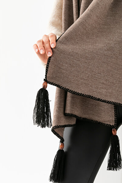 VEGA MODA Ραμμένο Interloc, Πλεκτό και Γυναικείο Σάλι ώμου χωρίς σχέδιο