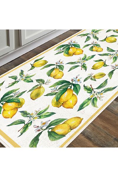 HOMS Otto kitchen rug, lemon pattern
