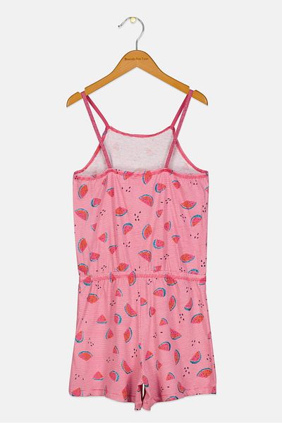Dp Am Kids Girl Stripe Sleeveless Romper, Pink
