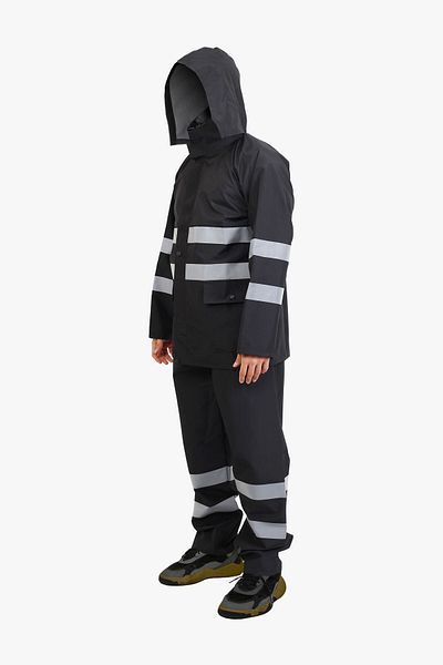 TOYTEX Waterproof Reflective Raincoat Set - Upper and Lower Set, Hooded, Windproof