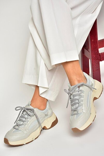 Fox Shoes U312414209 Сірі кросівки на товстій підошві