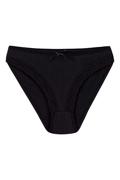YILDIZ 6 Τεμάχια Star Lycra Lace Bato Panties Μαύρο 3771