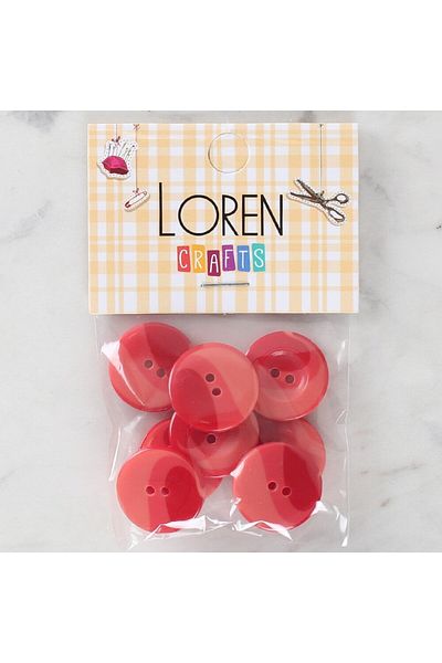 SAVA HOME COLLECTİON Loren Crafts 8 κουμπιά κόκκινο - 1128