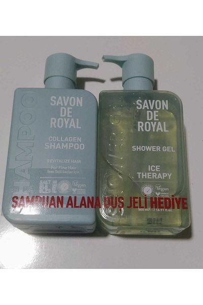 SAVON De Royal Collagen Shampoo + Shower Gel 500ml with Gift