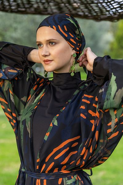ALFASA Μαγιό Hijab με σχέδιο Palm Tree