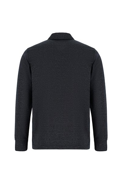 Abdullah Kiğılı Polo Neck Regular Fit Patterned Sweatshirt
