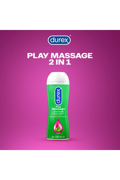 Durex PLAY MASSAGE GEL 2 IN 1 INTIMATE LUBRICANT WITH SOOTHING ALOE VERA 200 ML